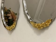 20*25 CM ÇELİK OVAL MODEL 3 ADET KALIN KULPLU SUNUM TEPSİSİ