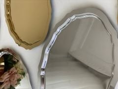25 CM GOLD VE GÜMÜŞ RENK OVAL MODEL 6 LI SUNUM TEPSİSİ