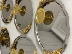 2 MODEL ÇELİK OVAL KULPLU 25 CM TEPSİ VE GOLD MAKARONLUK 6 LI TAKIM