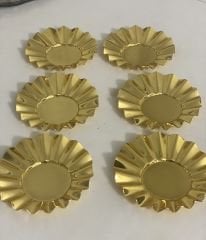 GOLD KAPLAMA 6 ADET ÇAY TABAĞI MODERN GÖRÜNÜM BARDAK ALTLIĞI