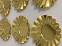 GOLD KAPLAMA 6 ADET ÇAY TABAĞI MODERN GÖRÜNÜM BARDAK ALTLIĞI