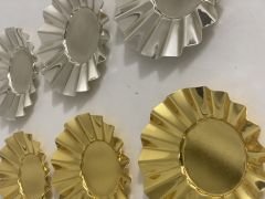 3 GOLD 3 GÜMÜŞ RENK ÇAY TABAĞI BARDAK ALTLIĞI 2 RENK KAPLAMA
