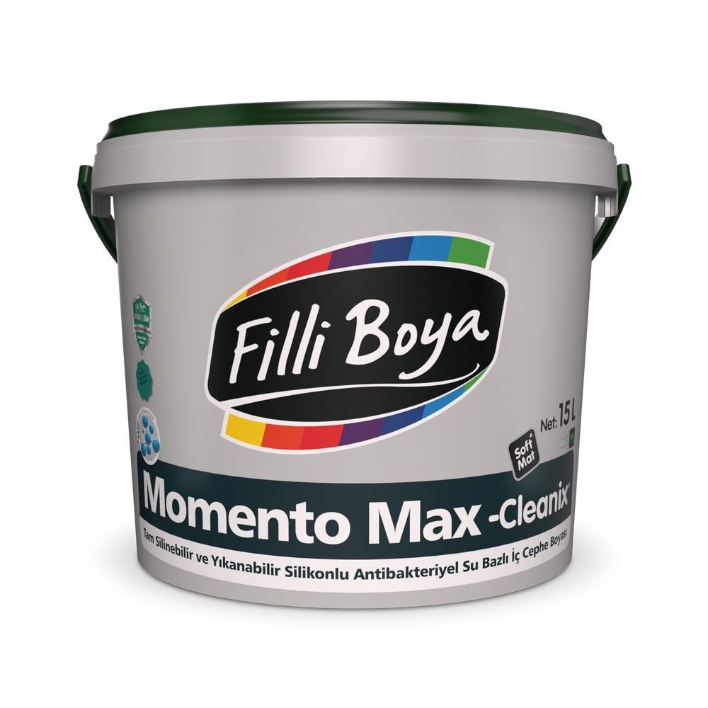 Filli Boya Momento Max-Cleanix Antibakteriyel Silikonlu Soft Mat İç Cephe Boyası 2,5 Lt