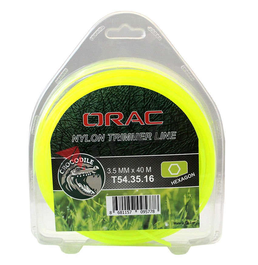 Orac Tırpan Misinası Crocodile 3.5mm 40 Mt Altı Köşe Yeşil