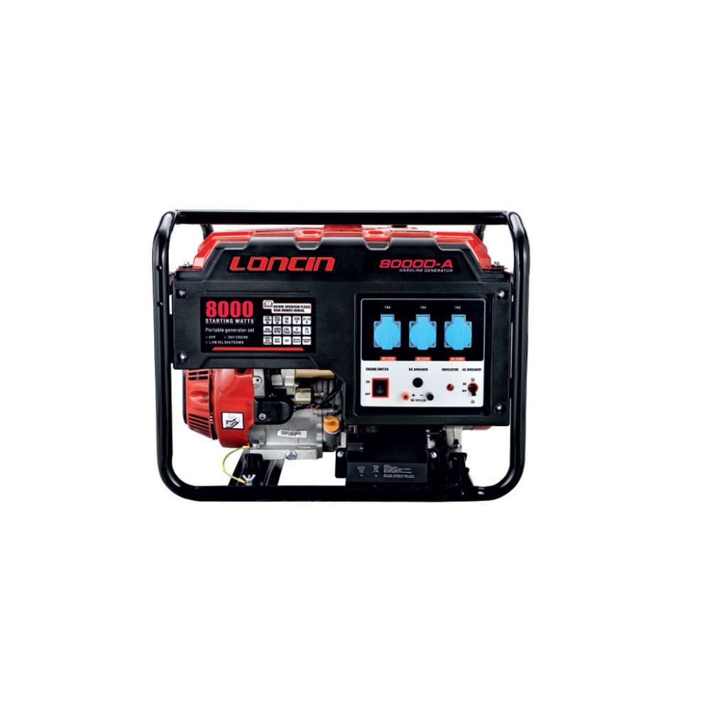 Loncin LC8000DAS Benzinli Jeneratör 6.5 kW (Marşlı, Monofaze)