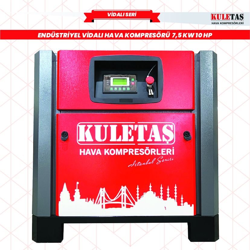 Kuletaş Endüstriyel Vidalı Hava Kompresörü 10 Hp