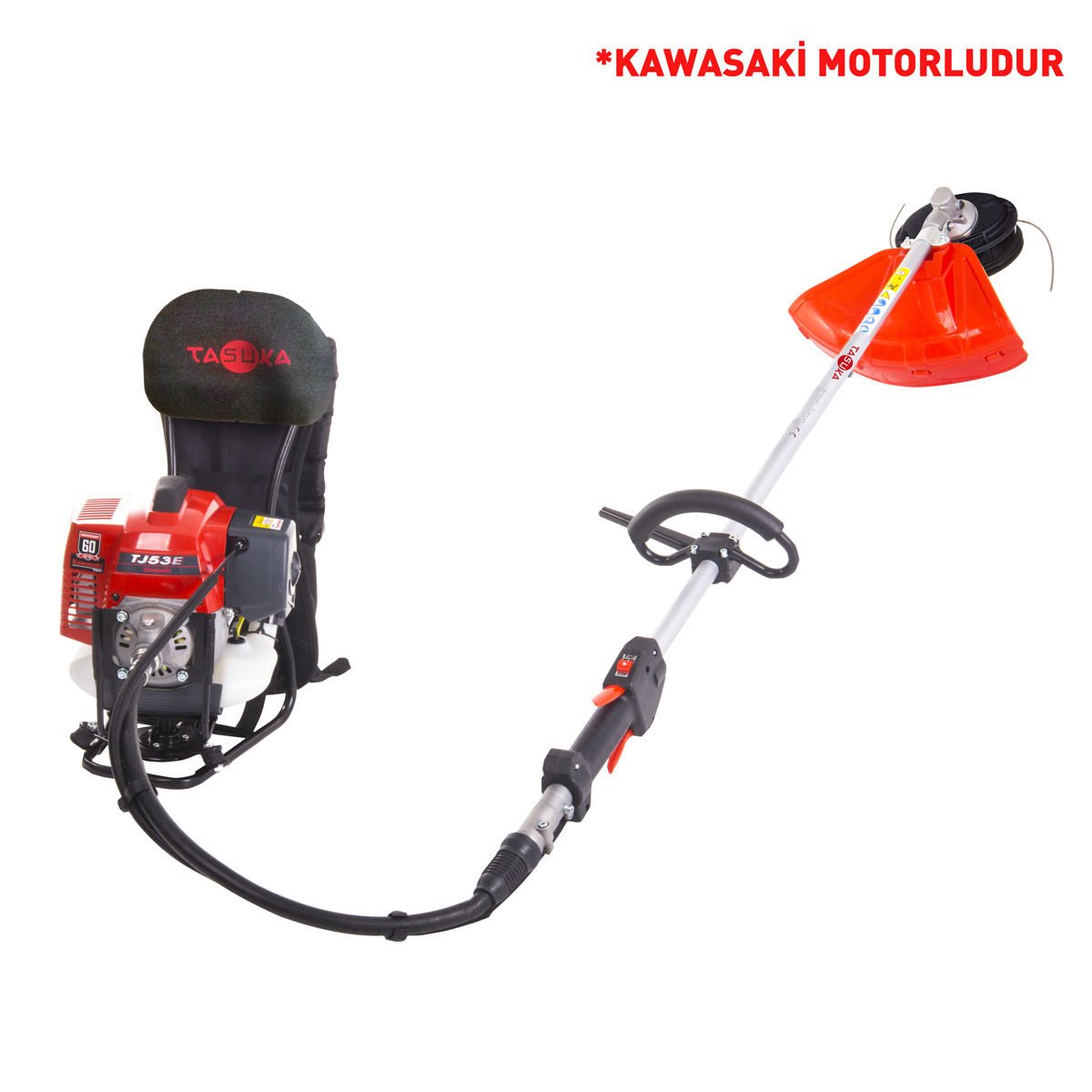 Tasuka BG520 Kawasaki TJ53E Benzinli Motorlu Tırpan Sırt Tip 3 Hp