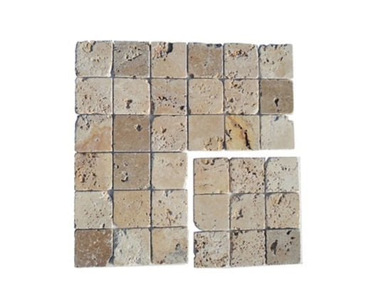 10x10cm DOĞAL TAŞ TRAVERTEN ANTİK ESKİTME