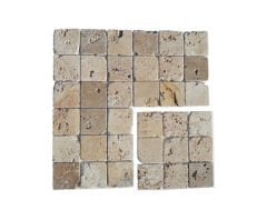 10x10cm DOĞAL TAŞ TRAVERTEN ANTİK ESKİTME