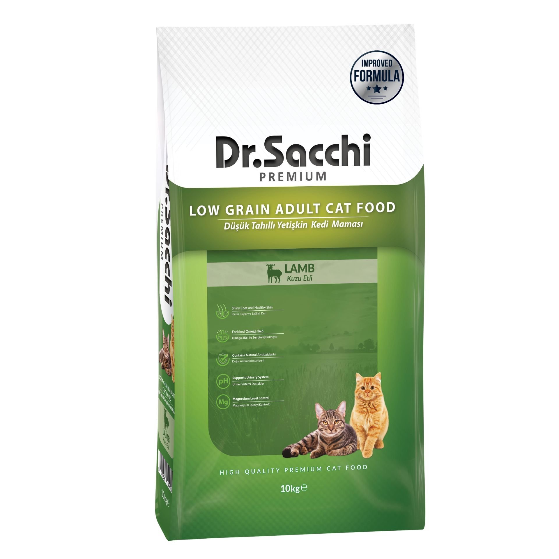 Dr.Sacchi Premium Low Grain Lamb Cat Food 10 Kg