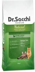 Dr.Sacchi Premium Natural Lamb&Rice Yetişkin Kedi Maması 15 kg