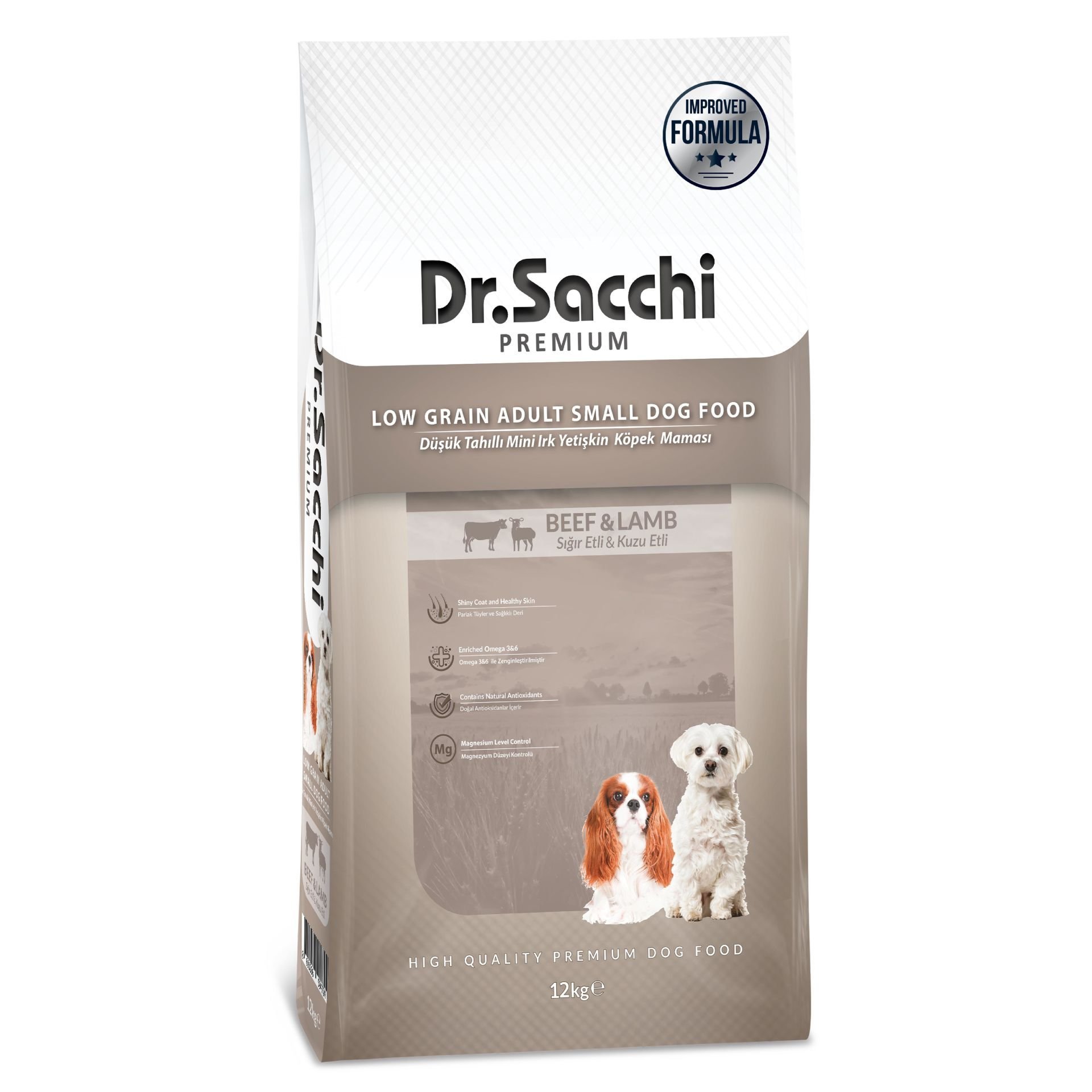 Dr.Sacchi Premium Düşük Tahıllı Mini Irk Köpek Maması 12 kg