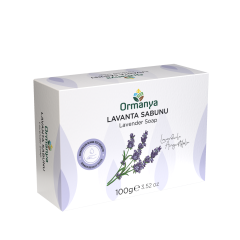 LAVANTALI KATI SABUN - 100 gr (KOSTİKSİZDİR)