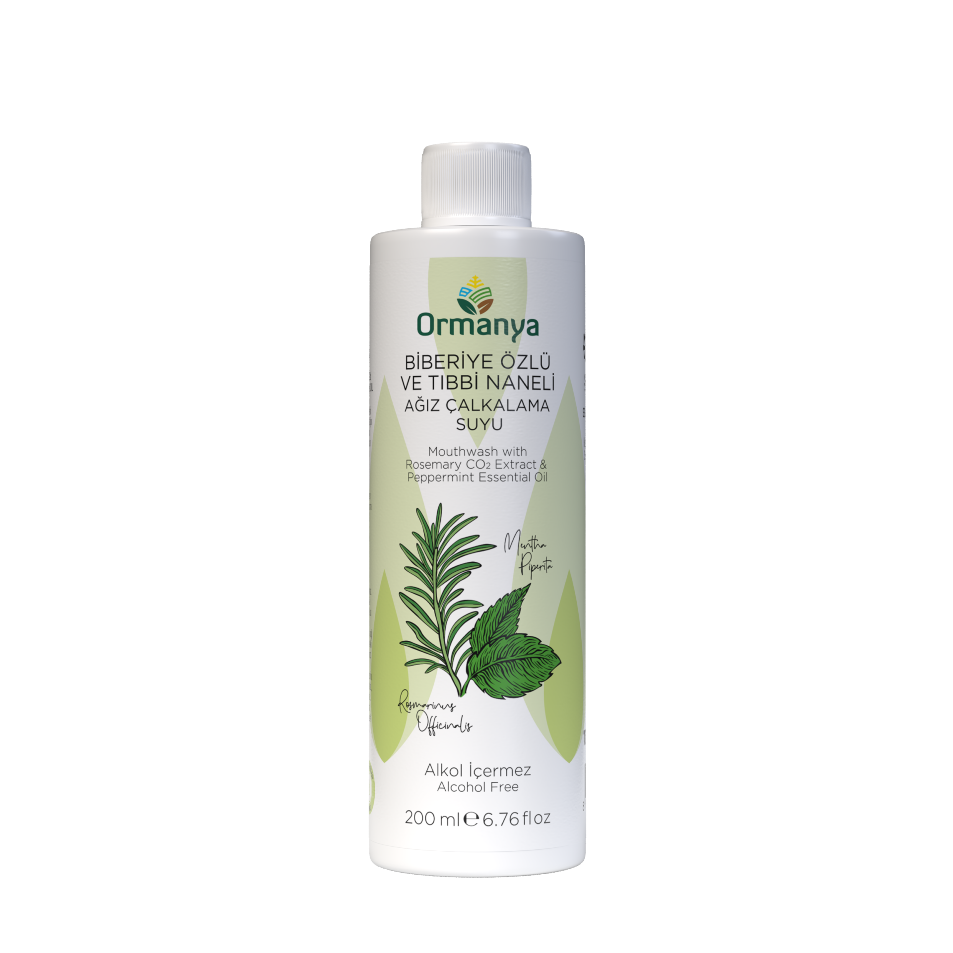 BİBERİYE ÖZLÜ TIBBİ NANELİ AĞIZ ÇALKALAMA SUYU - 200 ml (ALKOL-FLORÜR-SLS-SLES-SÜLFAT İÇERMEZ.)