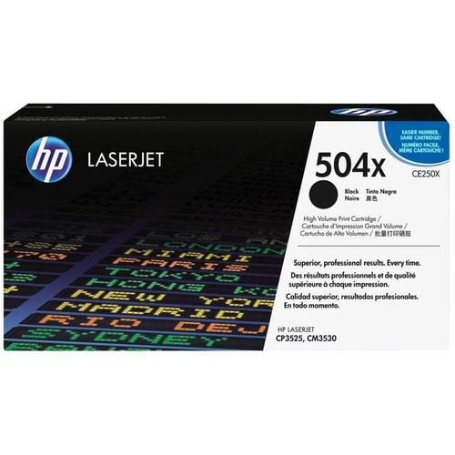 HP CE250X (504X) Siyah Black Orjinal Toner Yüksek Kapasite CP3525 / CM3530