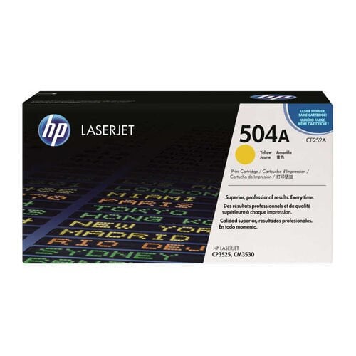 HP CE252A (504A) Sarı Yellow Orjinal Toner CP3525 / CM3530