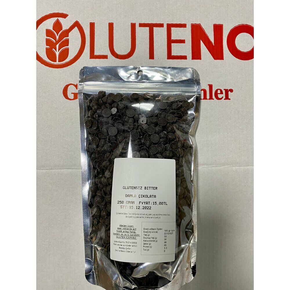 Damla Çikolata Glutensiz Bitter