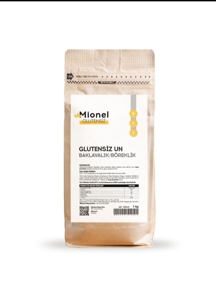 Mionel Glutensiz Baklavalık ve Böreklik Un