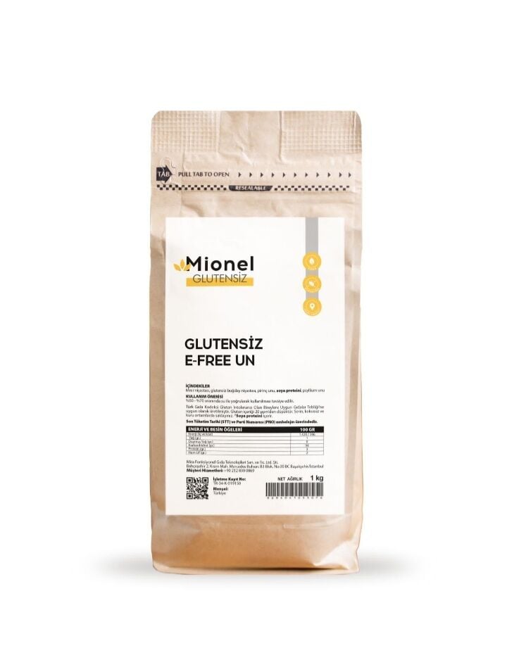 Mionel Glutensiz E_FREE Şeker İlavesiz Un