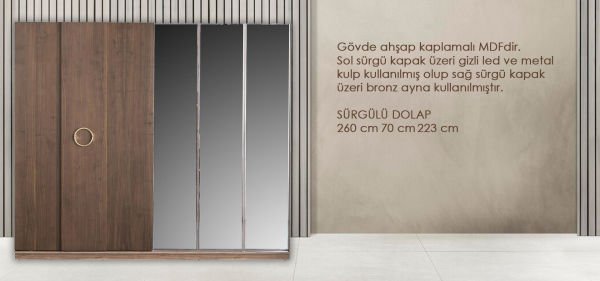 MP BİANCO DOLAP (AMRKN CEVİZ-AMRKN CEVİZ)