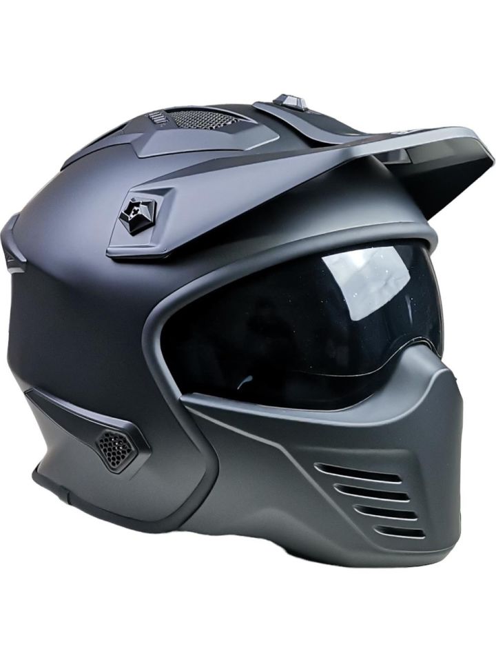 Sway Tex Sway 726 x Tokyo Motosiklet Kaskı Mat Titantum Siyah