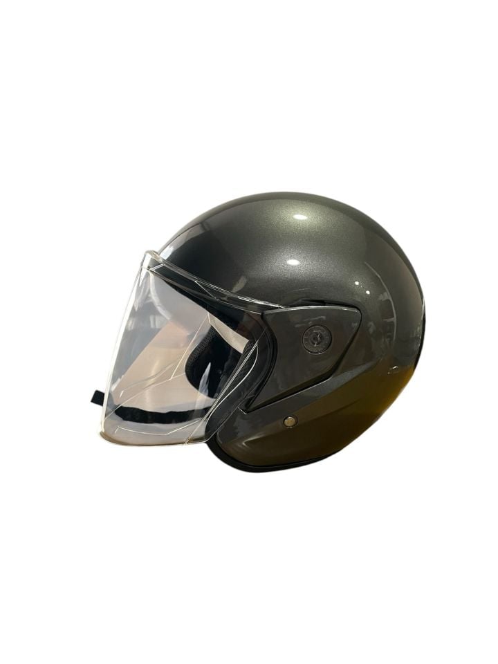 Düz Kask Yarım Vizörlü