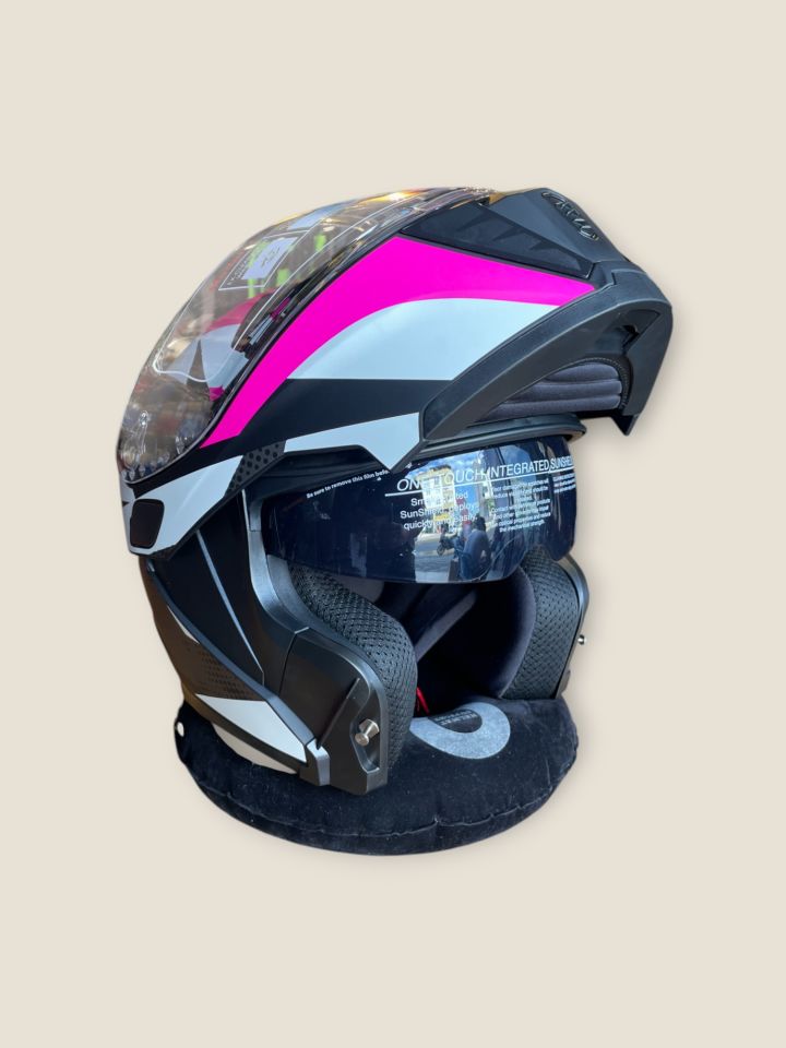 PEMBE Çene Açılır Kask