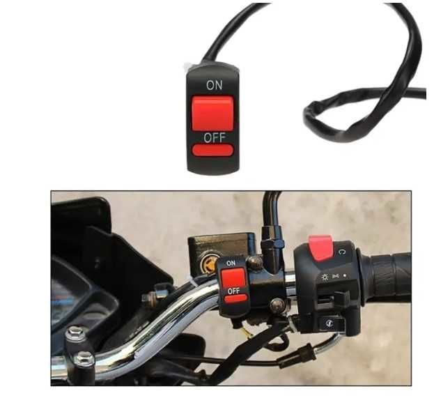 Knmaster Motosiklet sis farı Aç Kapa Düğmesi Kırmızı