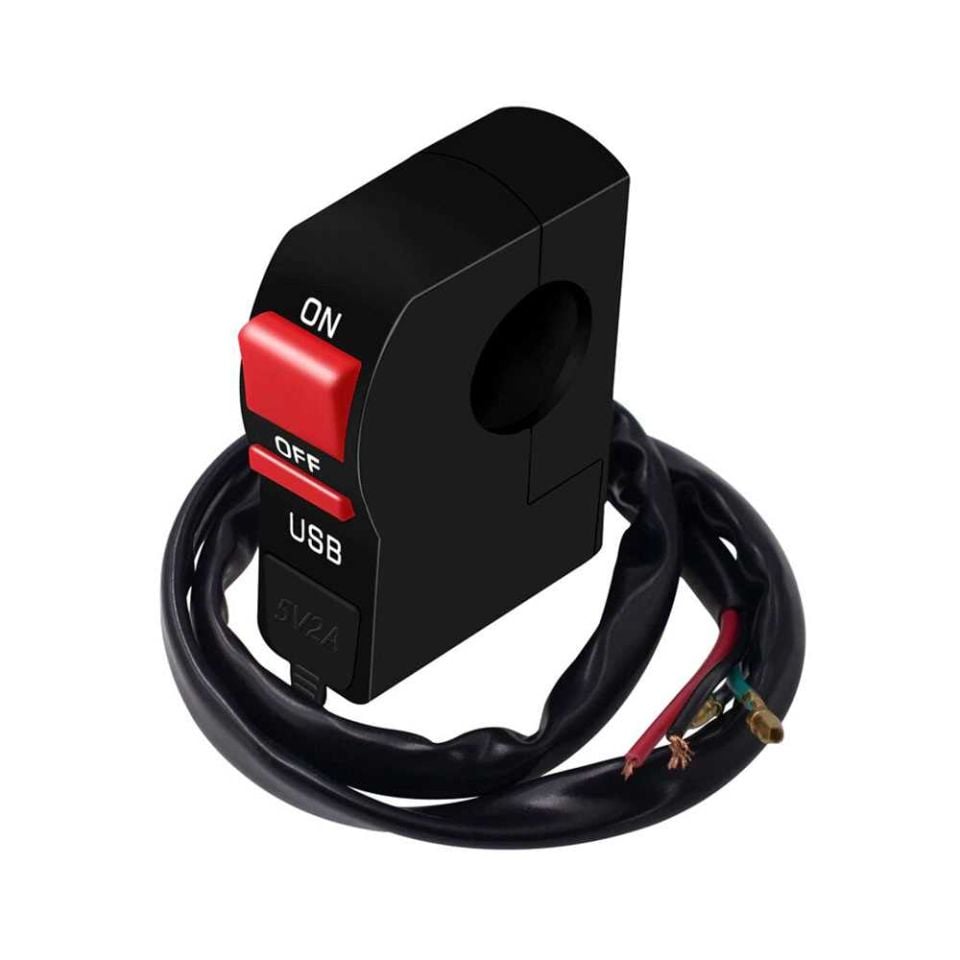 Knmaster Usb Girişli Motosiklet Sis Farı Aç Kapa Butonu