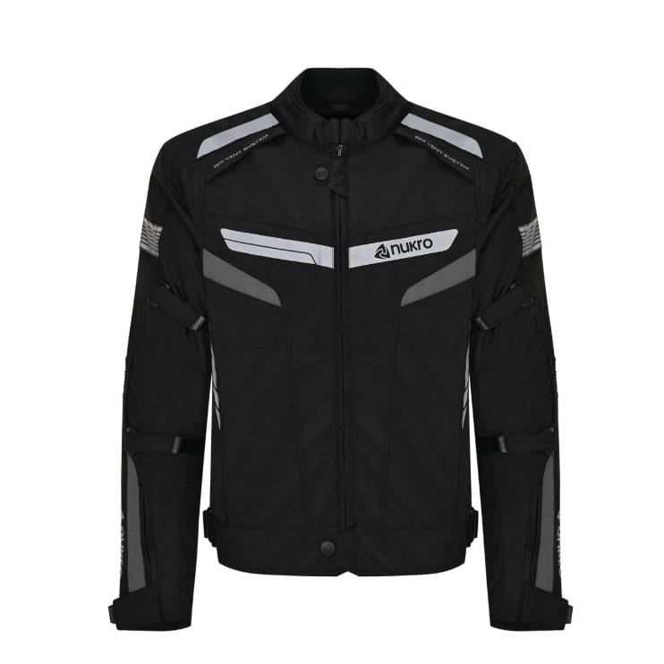 Nukrowear STEALTH PRO Gri 4 Mevsim Erkek Motosiklet Ceketi XXL