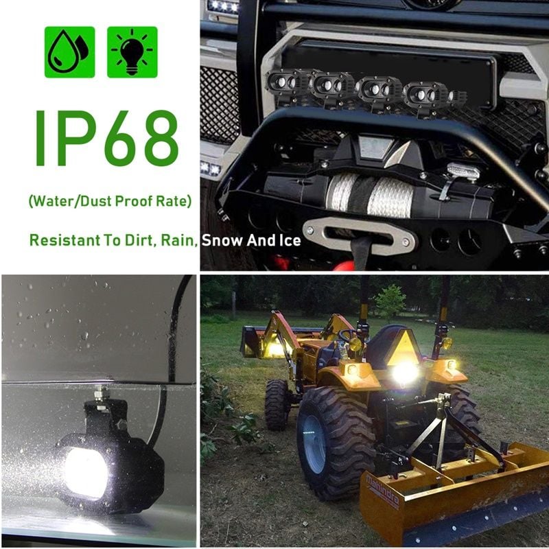 Offroad sis lambası beyaz-amber çakarsız 40w 12-30v adet / LASS298 TAKIM (2 ADET)
