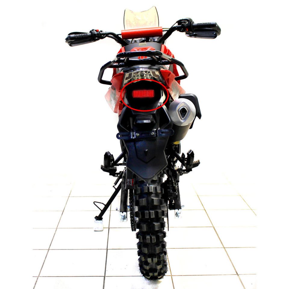 Knmaster Stop-450 Evrensel Dikdörtgen Kırmızı Ledli Motosiklet Kedigözü