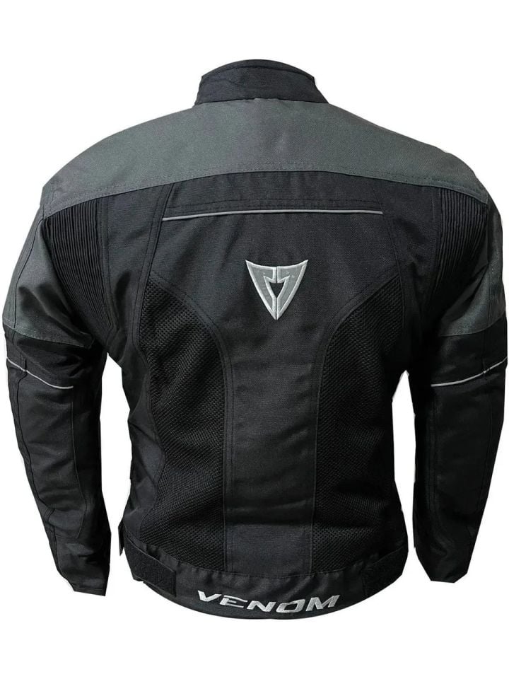 Venom Dynamic 4 Mevsim Siyah Gri Motosiklet Montu