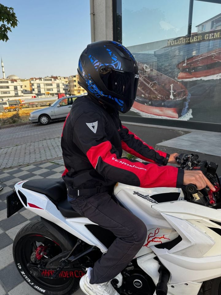 Venom CEKET DYNAMIC KIRMIZI SİYAH DÖRT MEVSİM MOTOSİKLET MONTU