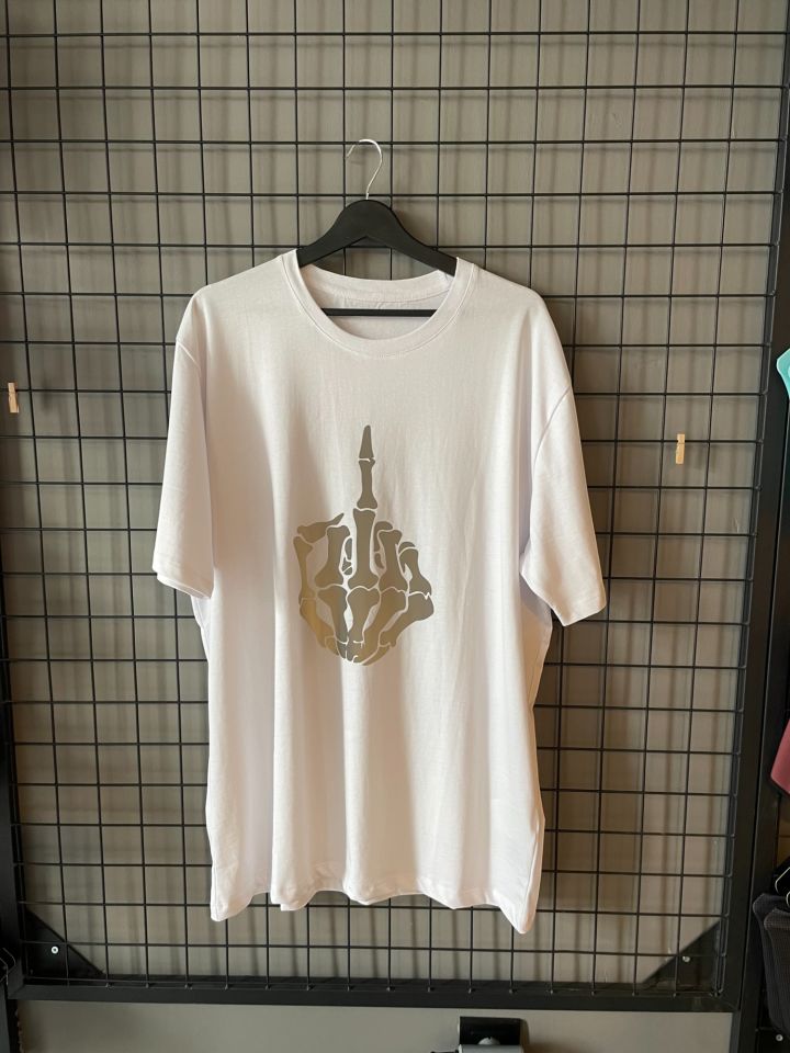Reflektör Baskı Oversize Tshirt
