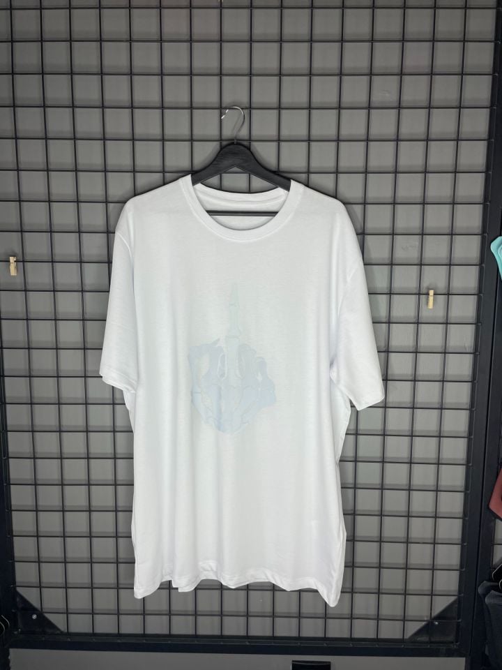 Reflektör Baskı Oversize Tshirt