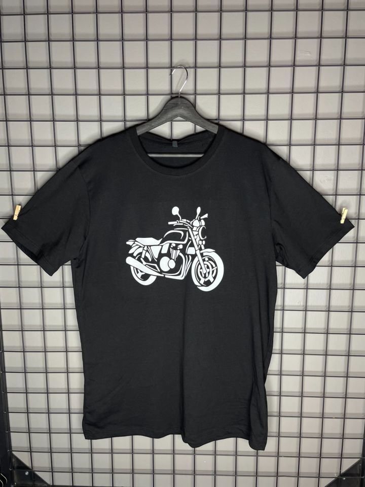 Motosiklet Reflektör Baskı Oversize Tshirt
