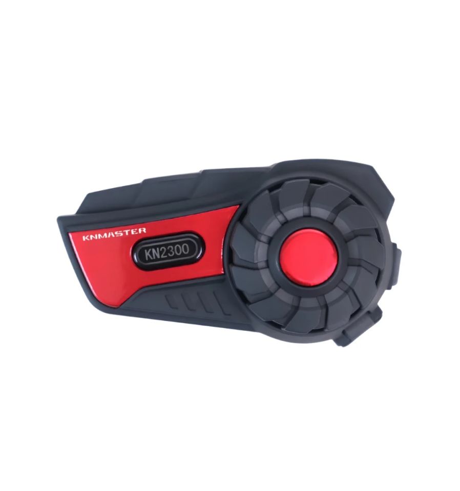 Knmaster KN2300 Motosiklet Kask İnterkom Bluetooth Intercom Kulaklık Seti Kırmızı