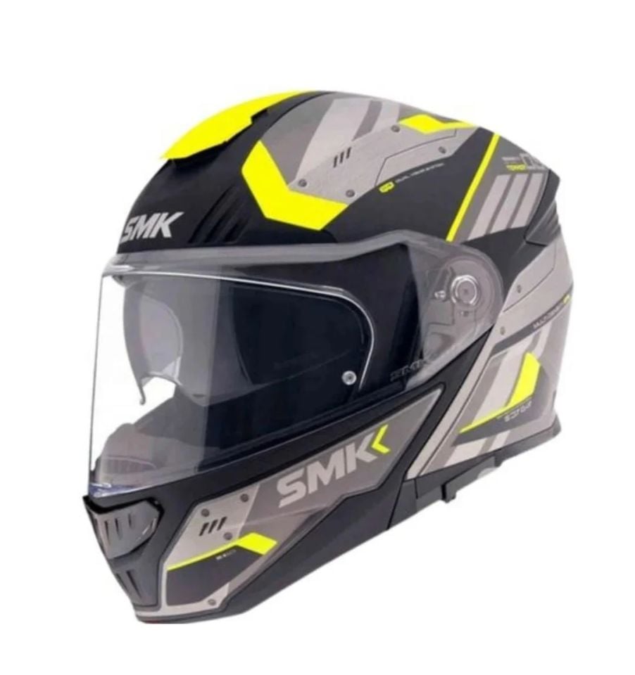 Smk Gullwing Tekker Çene Açılır Kask Sarı MEDİUM