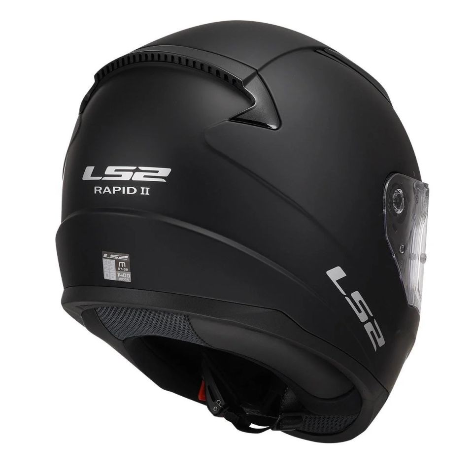 LS2 Rapid II Mat Siyah Kask LARGE