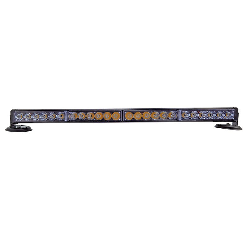4'lü Tepe Çakar Lamba Mıknatıslı Vantuzlu 21 fonksiyonlu 24 ledli kırmızı mavi-beyaz beyaz 60cm usb-fiş şarjlı kumandalı adet / LAPA118-1
