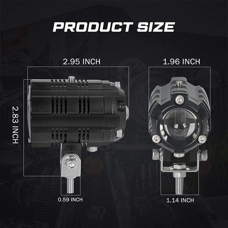 Space Offroad Sis Lambası 6.5 cm x 4.5cm 6.5cm beyaz-sarı 10w 12-80v set/ LASS347