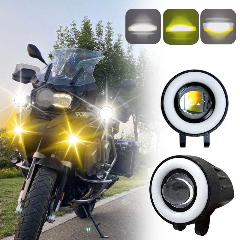 Space Offroad sis lambası sarı-beyaz 7 renk gündüz ledli dönerli 12-60v set/ LASS372