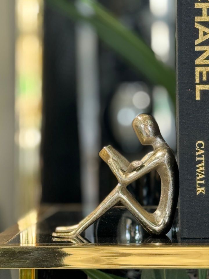 Döküm İthal Kitap Tutucu - Gold