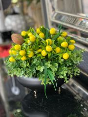 Limonlu Yassı Vazo