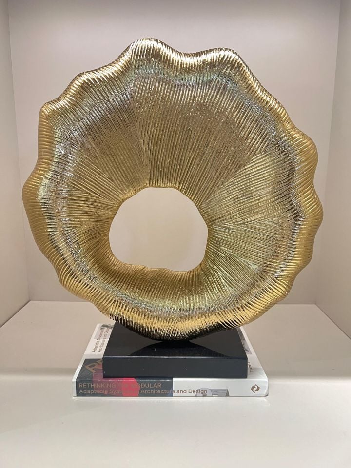 Mermer Kaideli Gramofon Dekor Gold