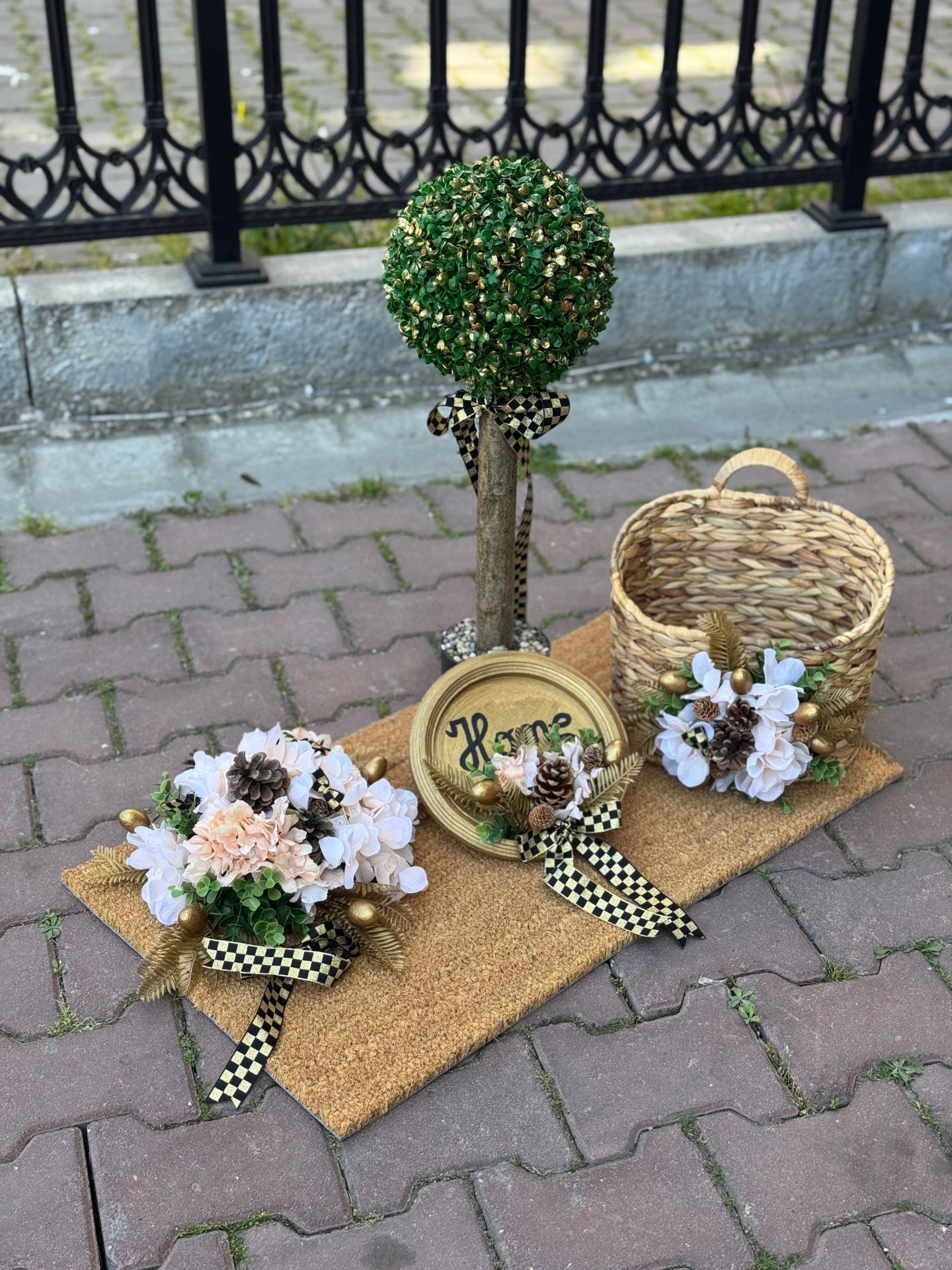Kapı Önü Paspas Set 4 Parça Gold