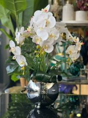 Islak Orkideli Zımbalı Vazo