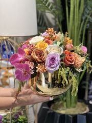 Renkli Yapay çiçekli Vazo No:1