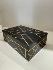 Ahşap Dekoratif Kutu Siyah Gold